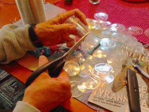 photo of plastic cup shields